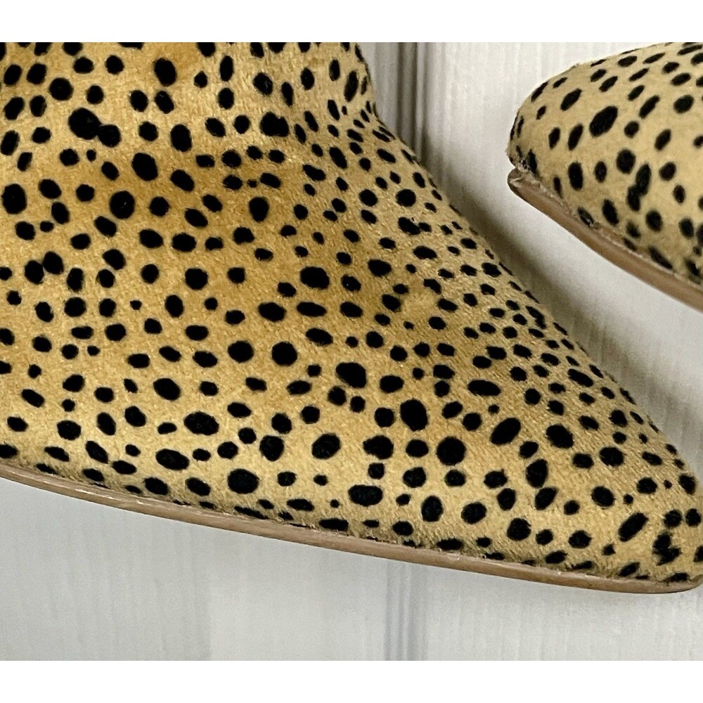 Crown & Ivy Cheetah Print Knee-High Boots | Pointed Toe Block Heel | Size 6 - Picture 13 of 16